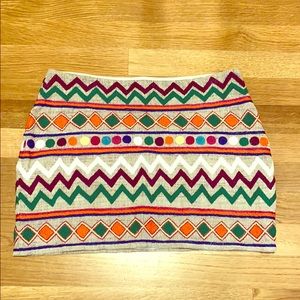 Gryphon geometric print mini skirt -size 6